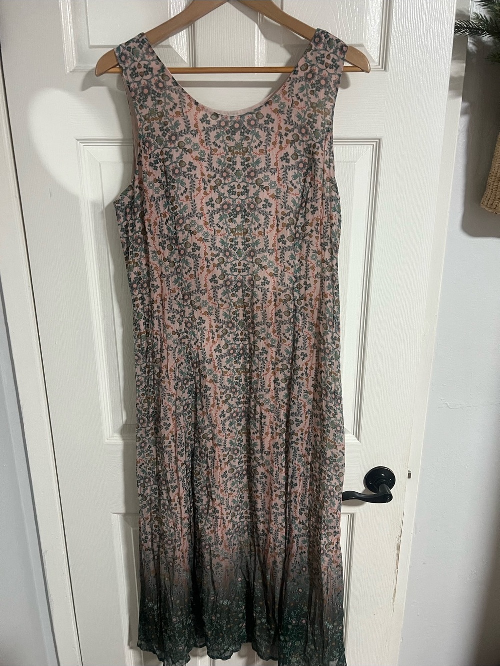 Coldwater Creek Pink Floral Midi Dress